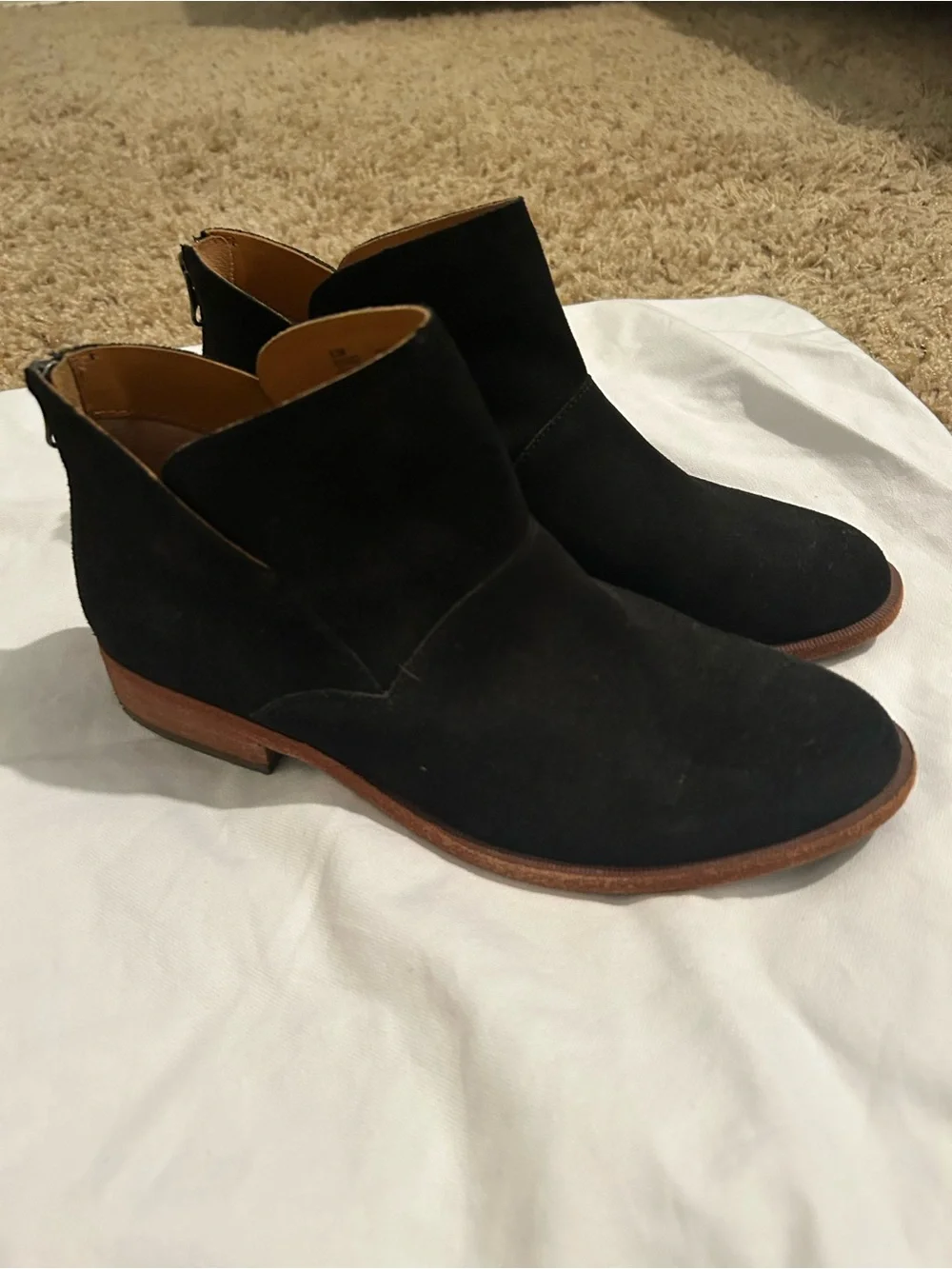 Kork-Ease Black Suede Chukka Boots with Brown Sole